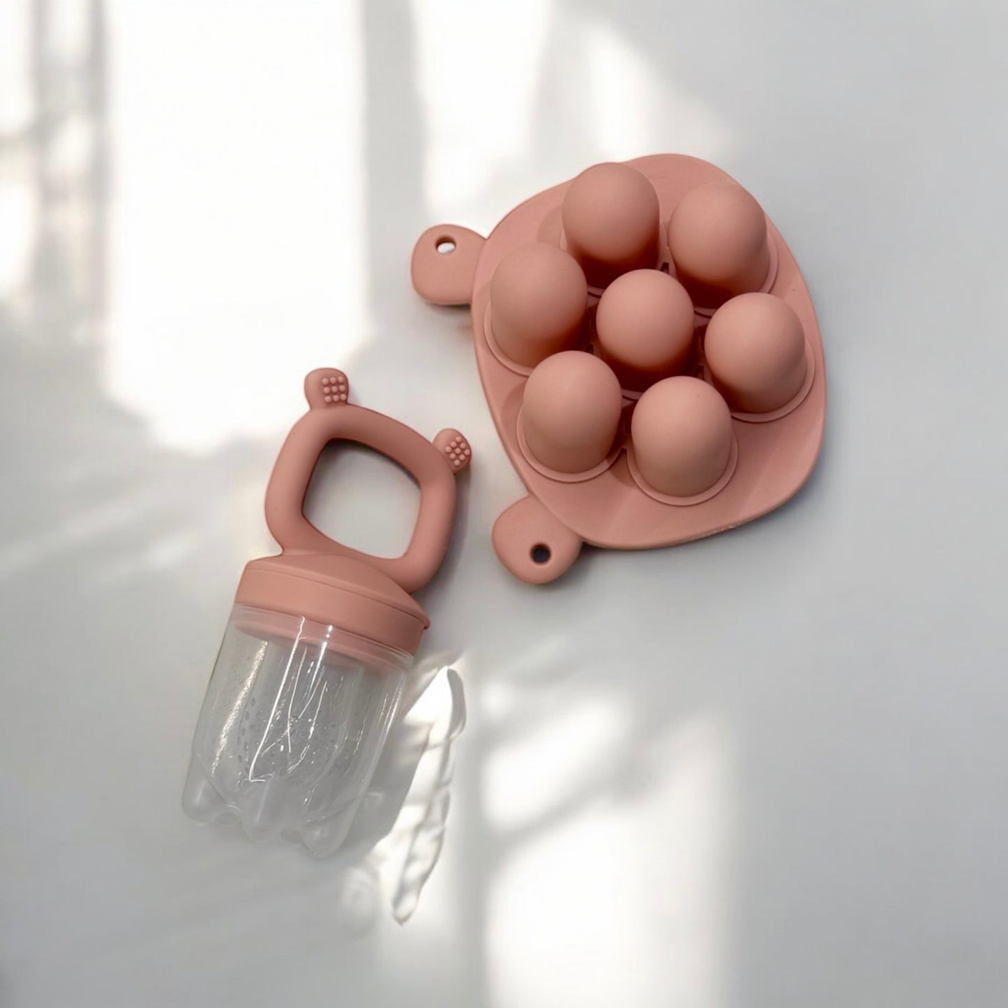 Silicone Pacifier Freezer Set -Pink