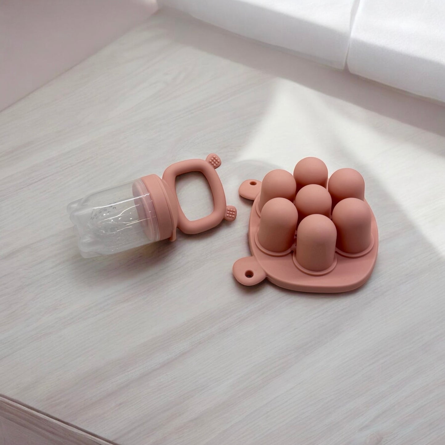 Silicone Pacifier Freezer Set -Pink