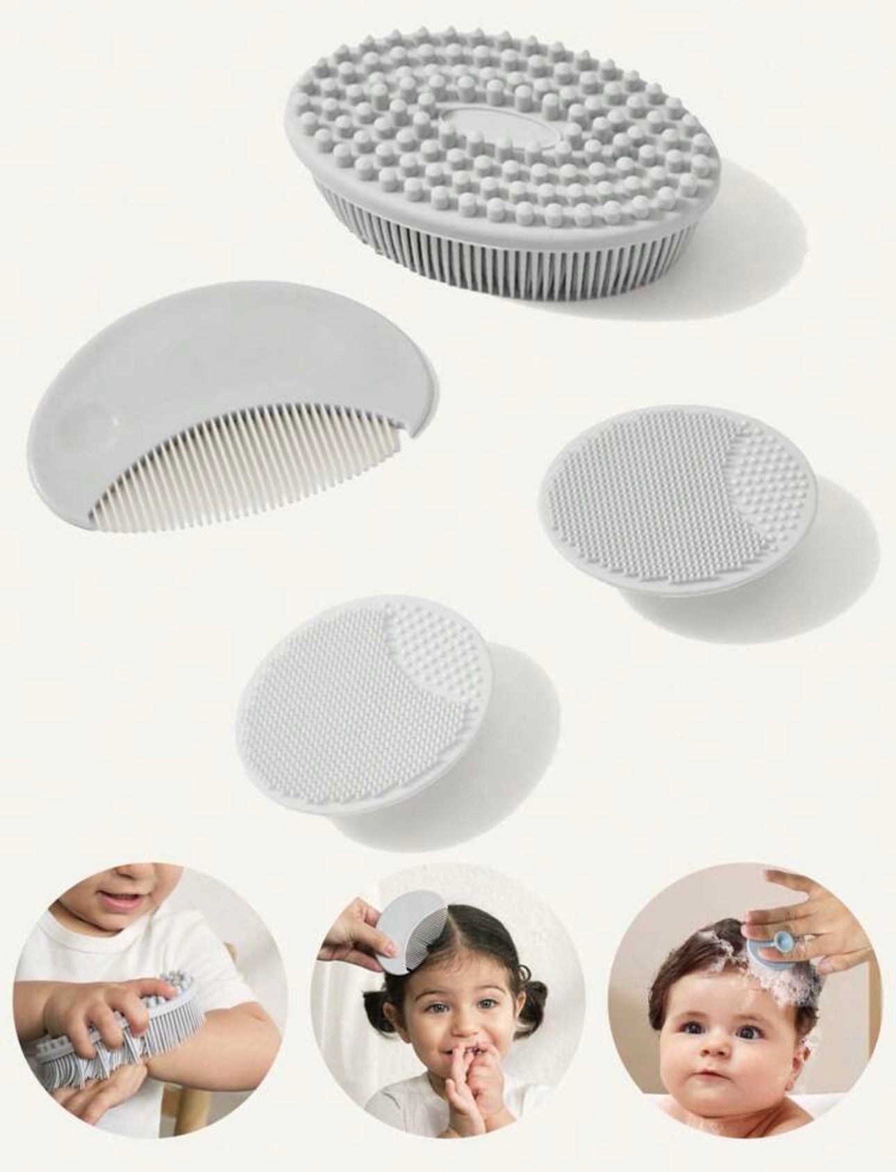 Silicone Grooming Set 3pcs