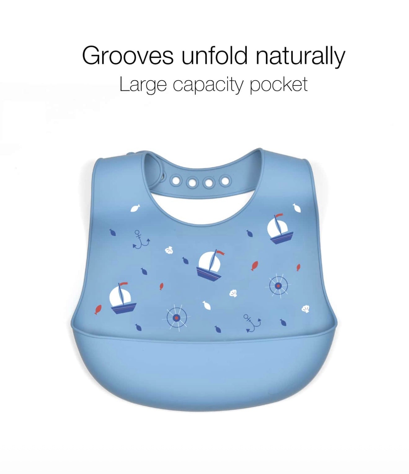 Silicone Bibs Blue 2 Pack