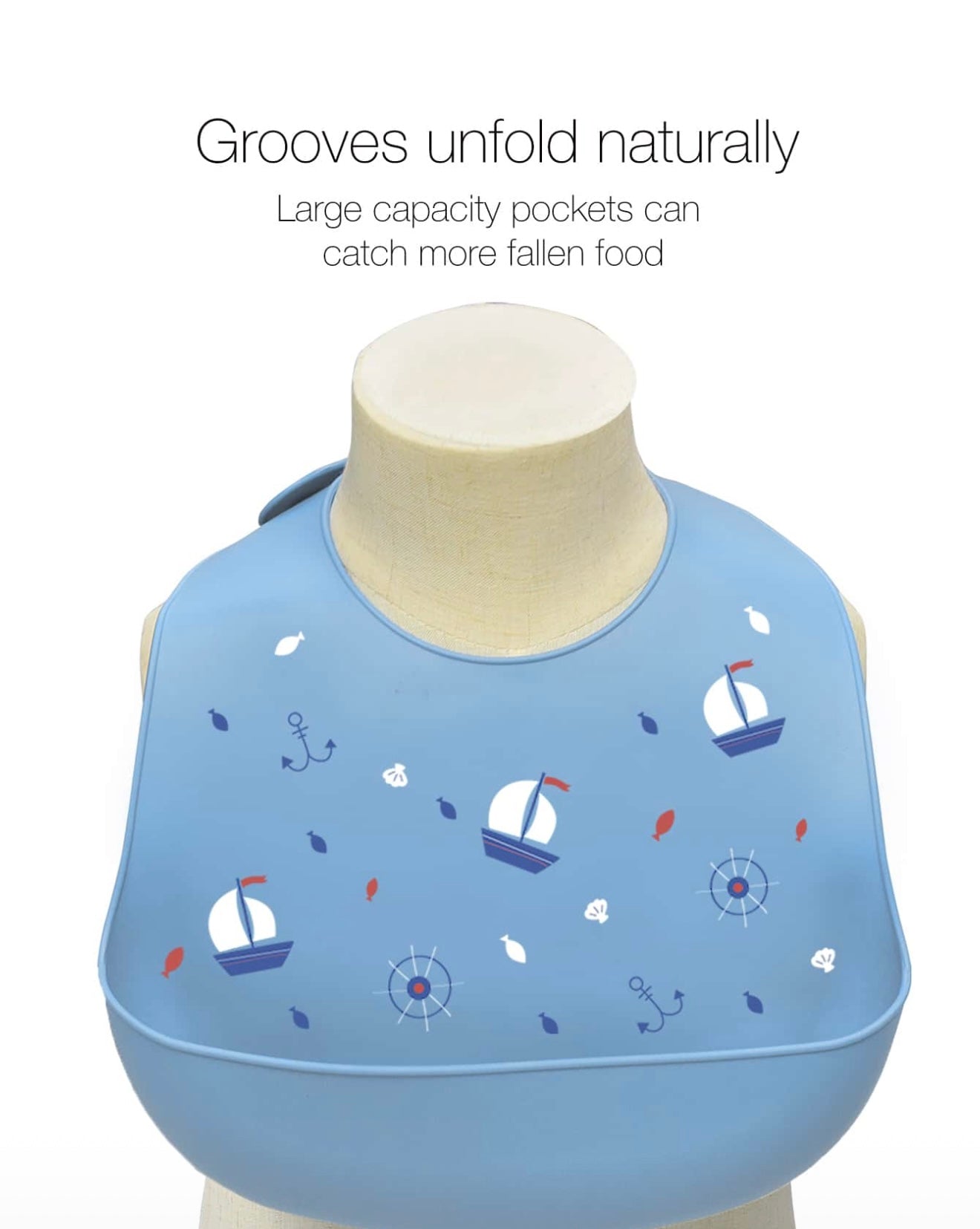 Silicone Bibs Blue 2 Pack