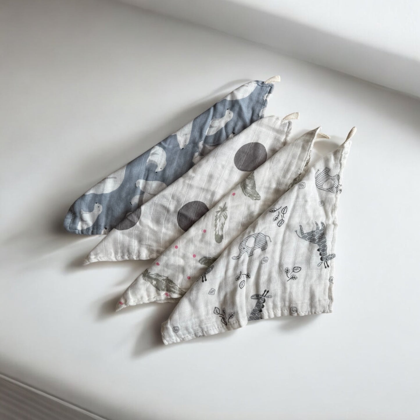Grey Toned Burp Cloth(4 pack)