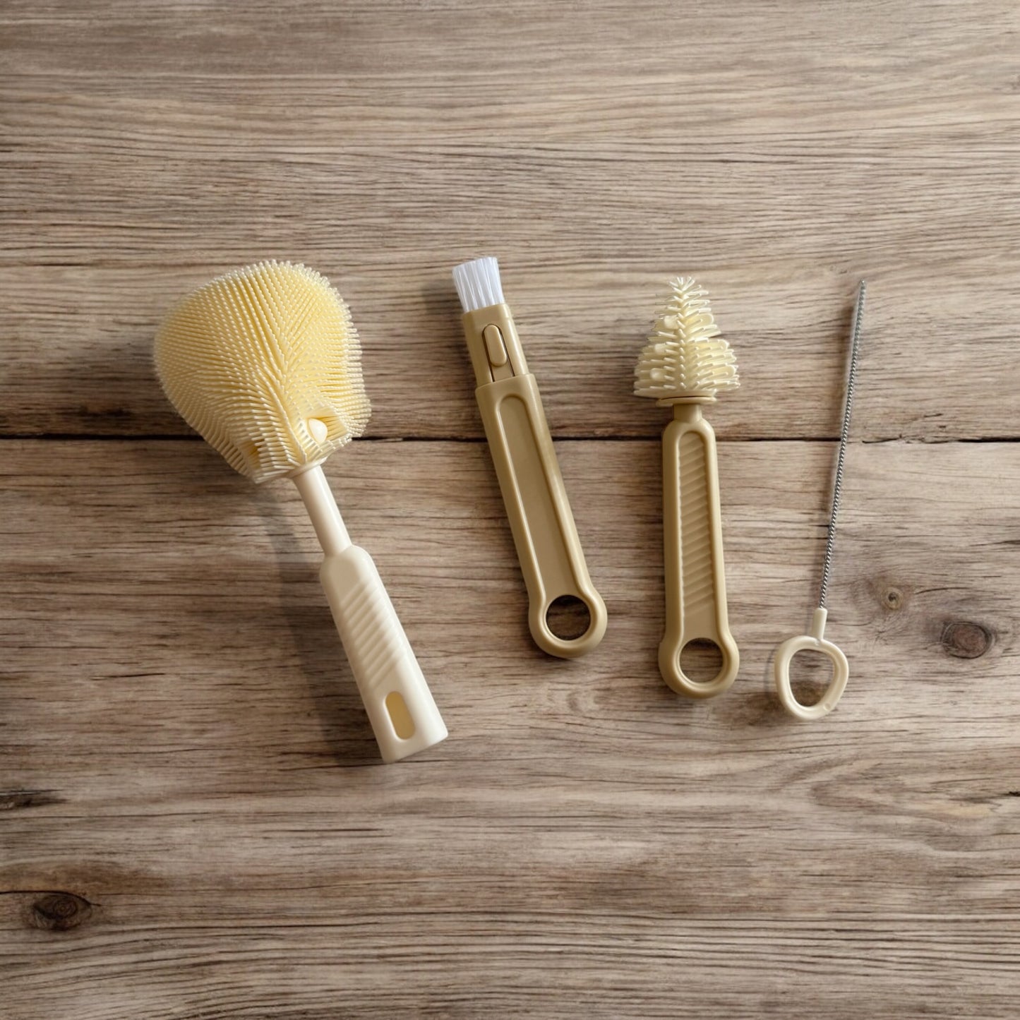 4 Piece Silicone baby bottle brush set