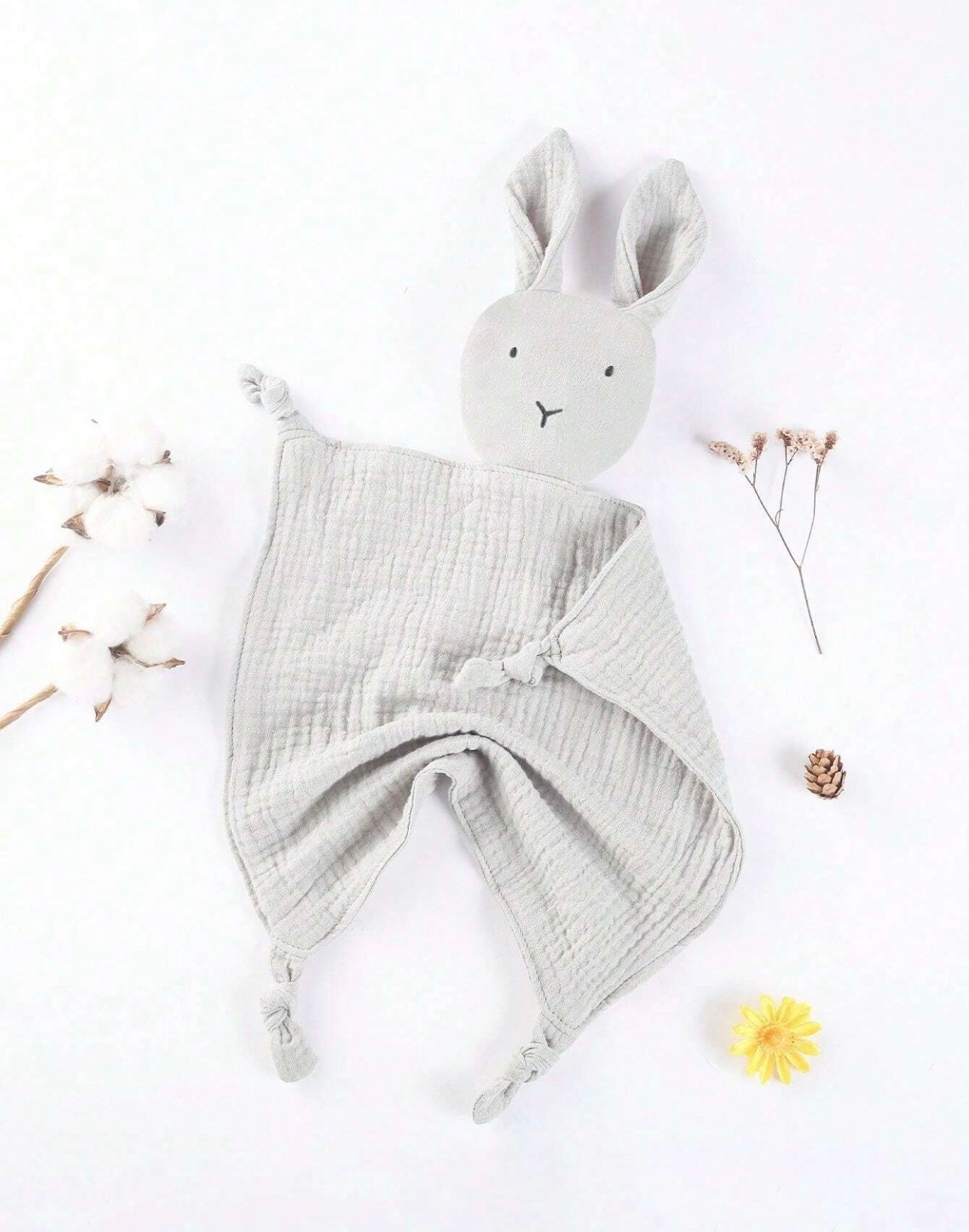 Rosey Rabbit Burp Cloth