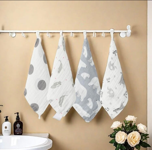 Grey Toned Burp Cloth(4 pack)