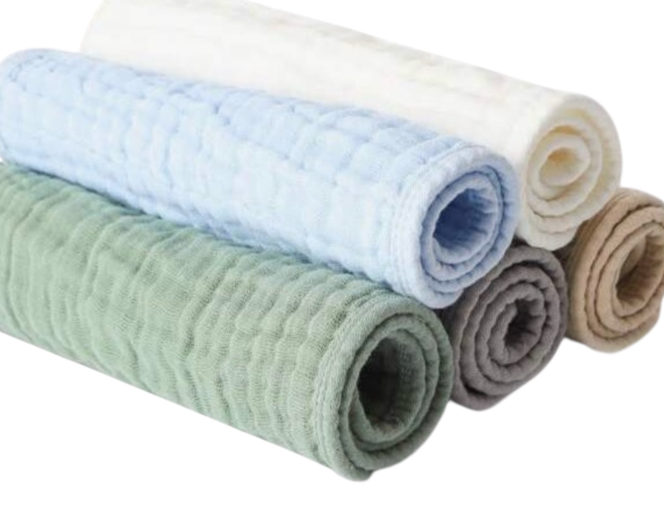Muslin burp cloths 5 pack