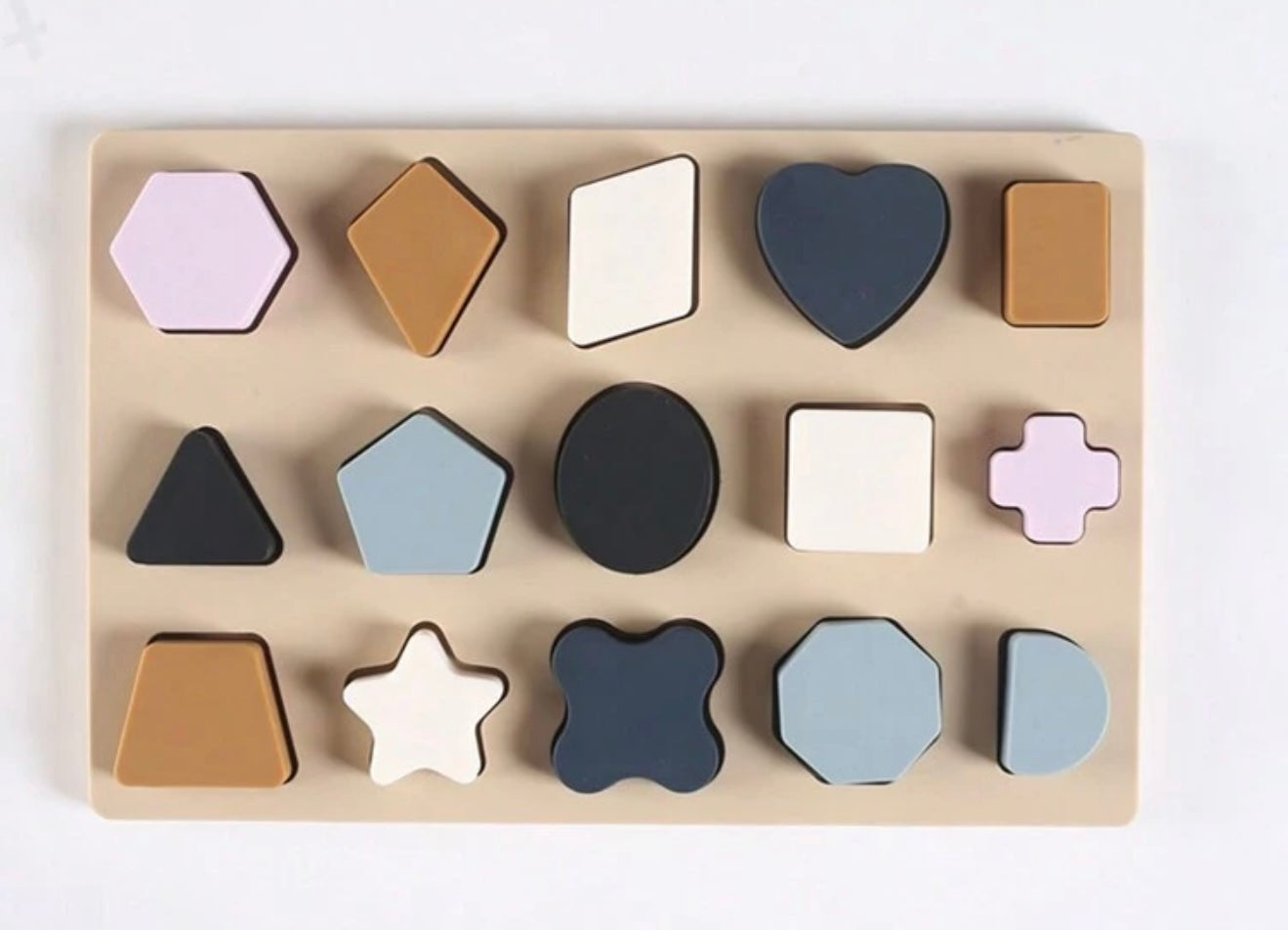 Silicone Shape Puzzle Blue