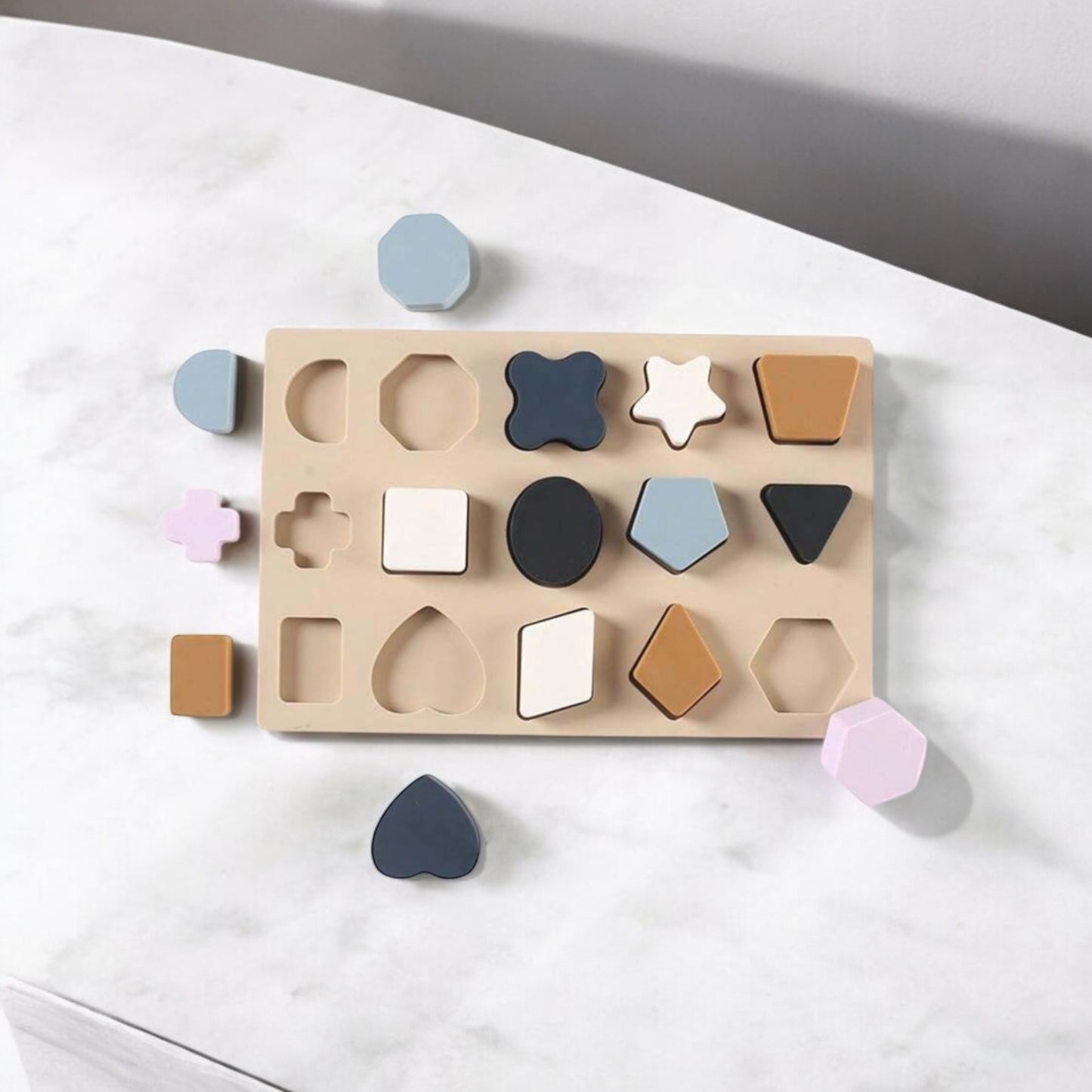 Silicone Shape Puzzle Blue