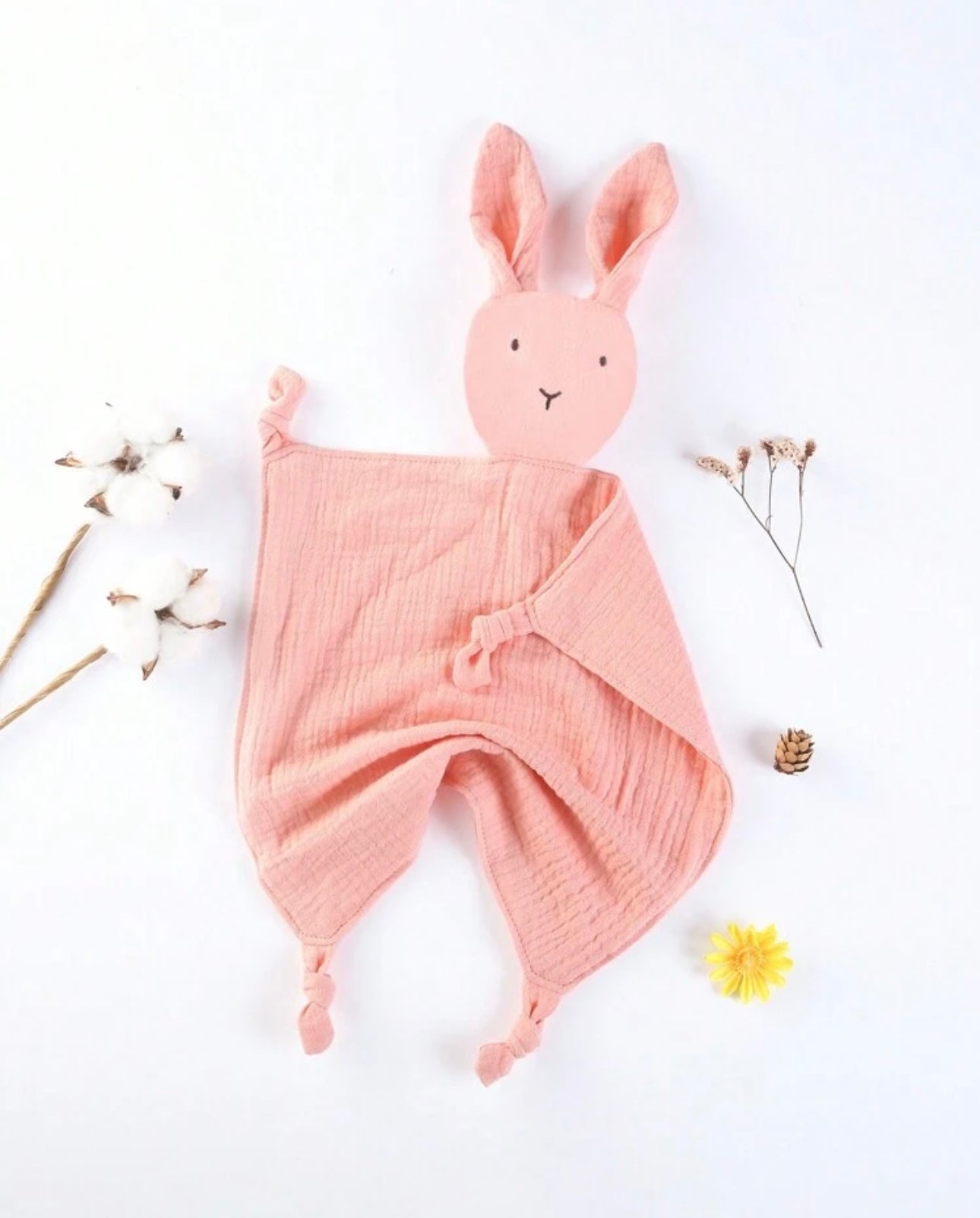 Rosey Rabbit Burp Cloth