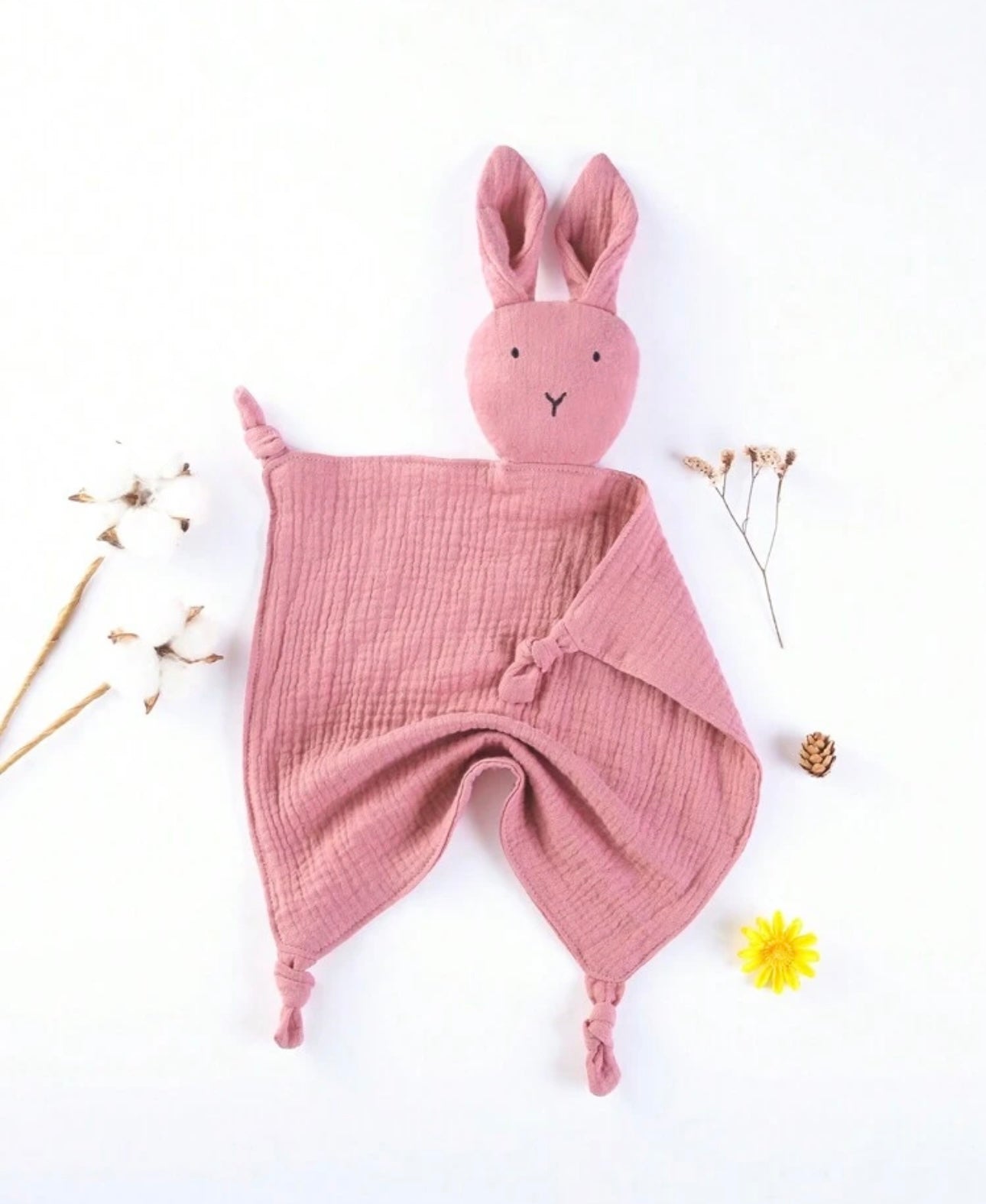 Rosey Rabbit Burp Cloth