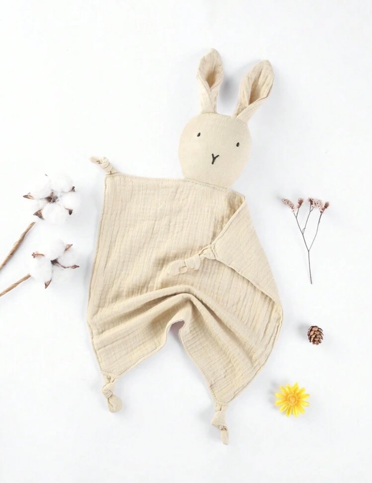 Rosey Rabbit Burp Cloth