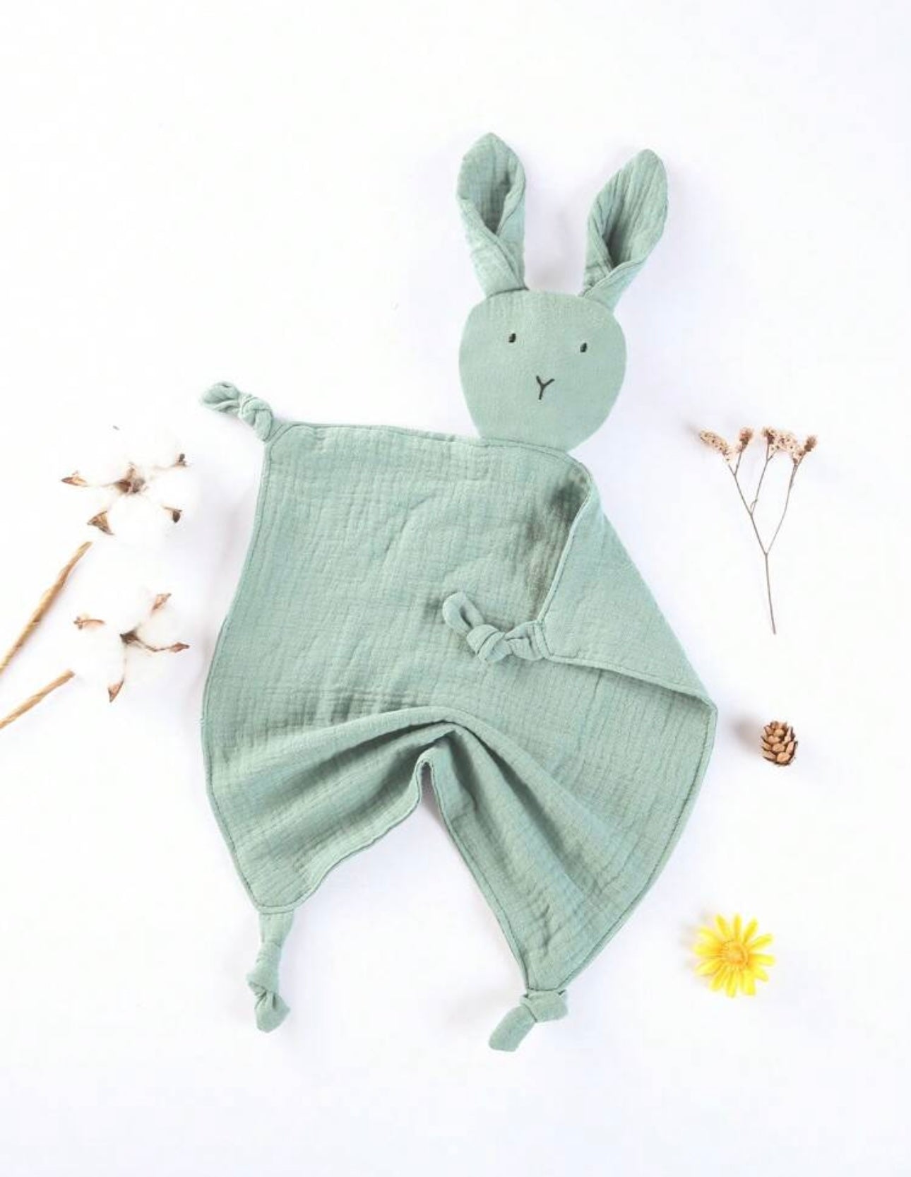 Rosey Rabbit Burp Cloth