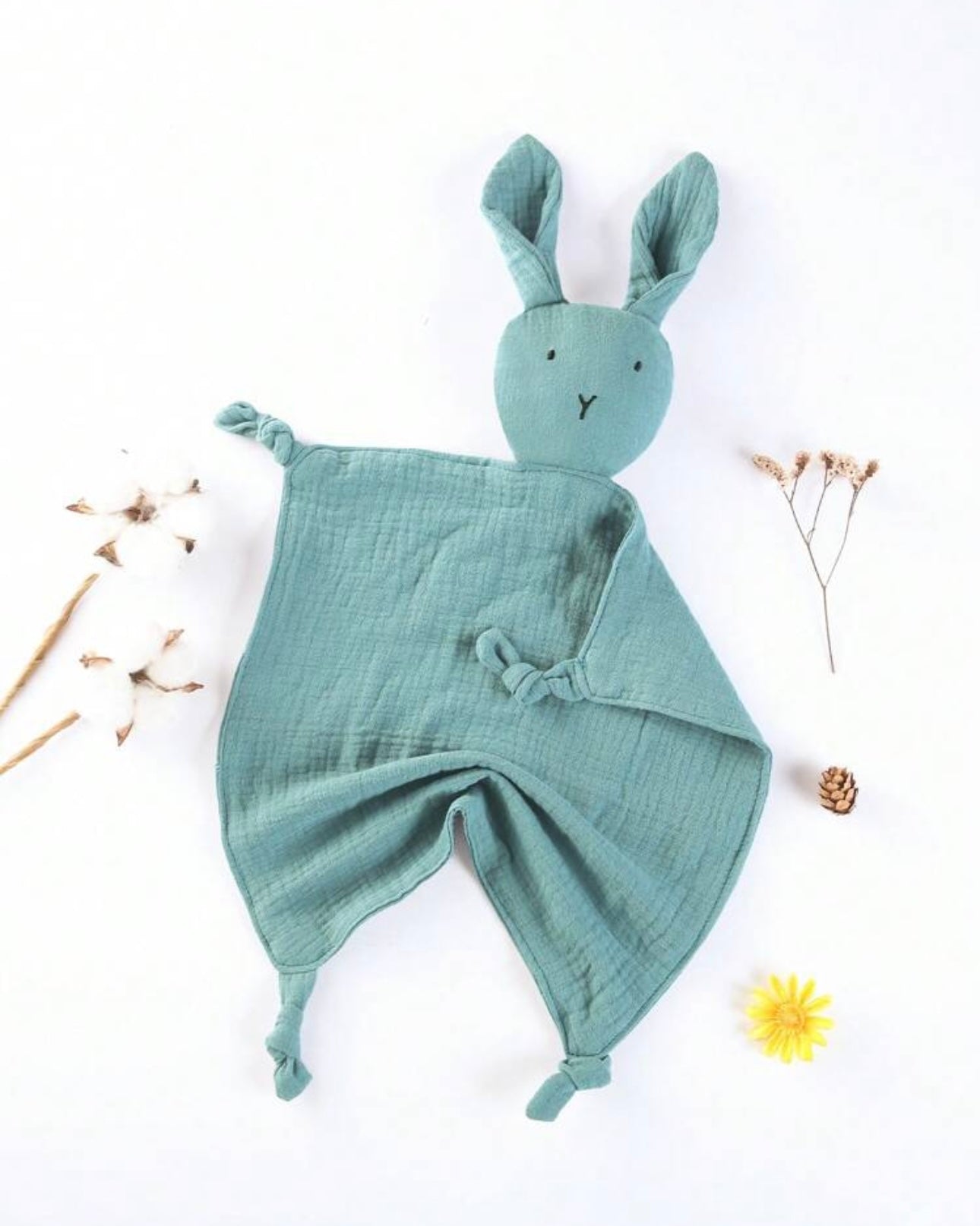 Rosey Rabbit Burp Cloth