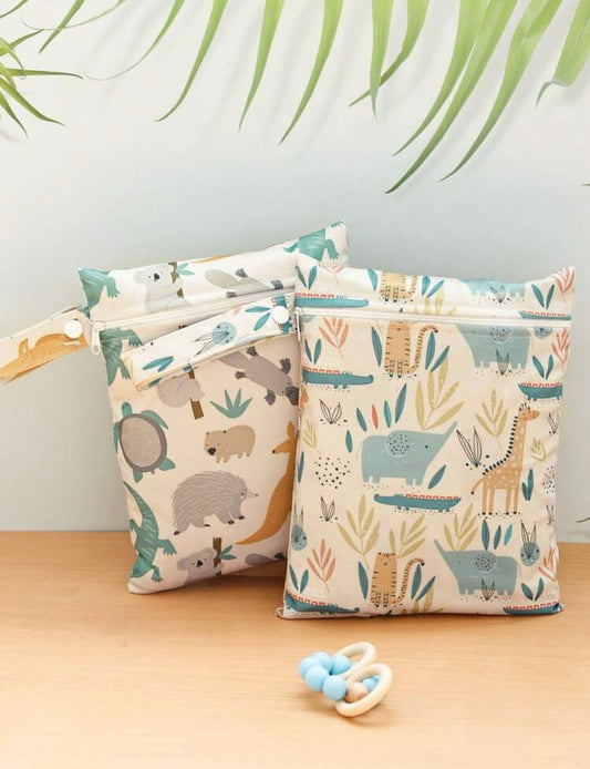 Wild Animal Patterned Wet Bags