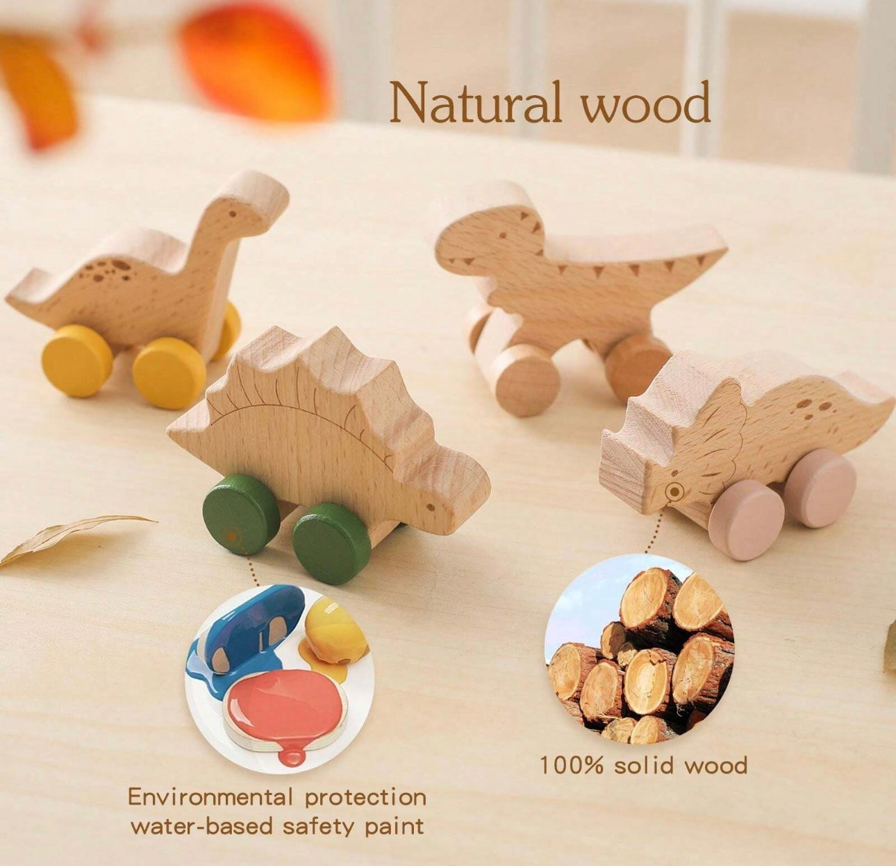 Wooden Triceratops Dino